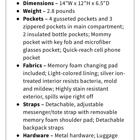 Jujube BFF Platinum Petals Diaper Bag Backpack - Picture 14 of 16